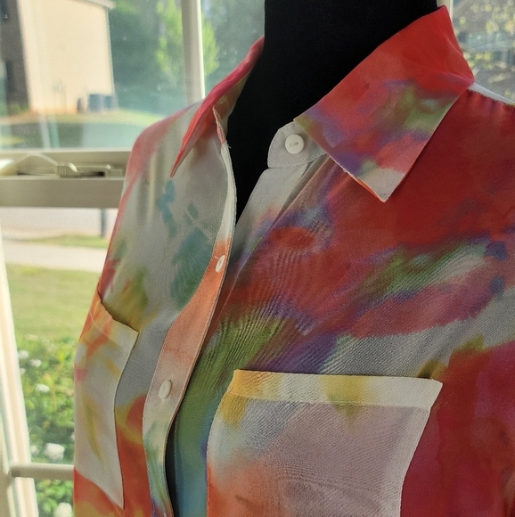 DECREE water color tie-dye blouse - Picture 4 of 11